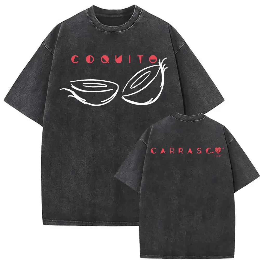 Manuel Carrasco Salvaje Desde Ia Raiz 2026 Vintage Washed T-shirt Men Women Fashion Hip Hop Punk 100% Cotton T Shirts Streetwear