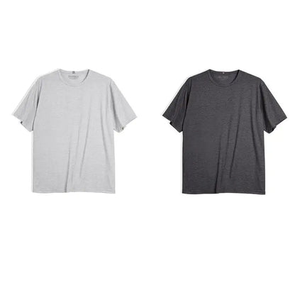 Casual Breathable Blended Short Sleeve T-shirt for Men's Summer Crew Neck Lightweight Basic Tees Versatile Loose Fit Tops
