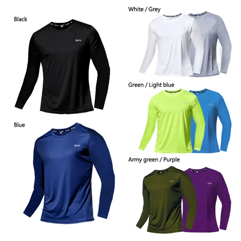 Men Women Quick Dry Long Sleeve Sport T Shirt Gym Jerseys Fitness Shirt Trainer Running T-Shirt Teenager Breathable Sportswears
