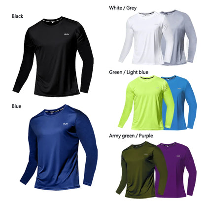 Men Women Quick Dry Long Sleeve Sport T Shirt Gym Jerseys Fitness Shirt Trainer Running T-Shirt Teenager Breathable Sportswears