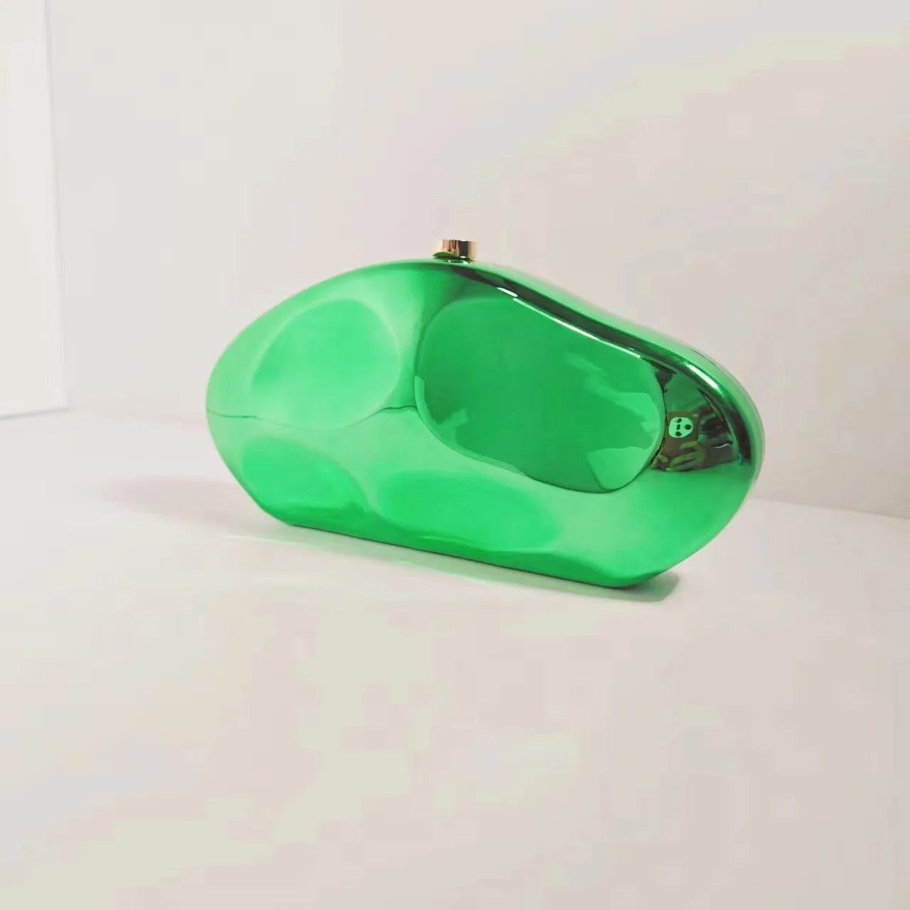 Lemon Color Women Acrylic Shell Clutch Bag Designer Chain Shoulder Rock Handbag Cute Prom Evening Gold Purse for Wedding Party