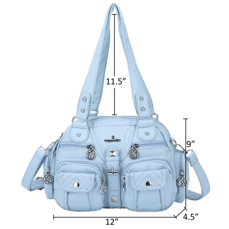 Vintage Women Handbags Fashion Satchel PU Shoulder Bag Top-handle Handbag Dumpling Pack Gifts Shoulder Bags Phone Money Pack
