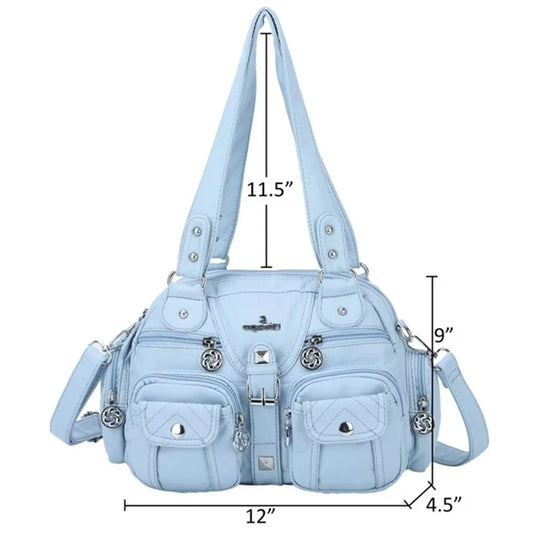 Vintage Women Handbags Fashion Satchel PU Shoulder Bag Top-handle Handbag Dumpling Pack Gifts Shoulder Bags Phone Money Pack