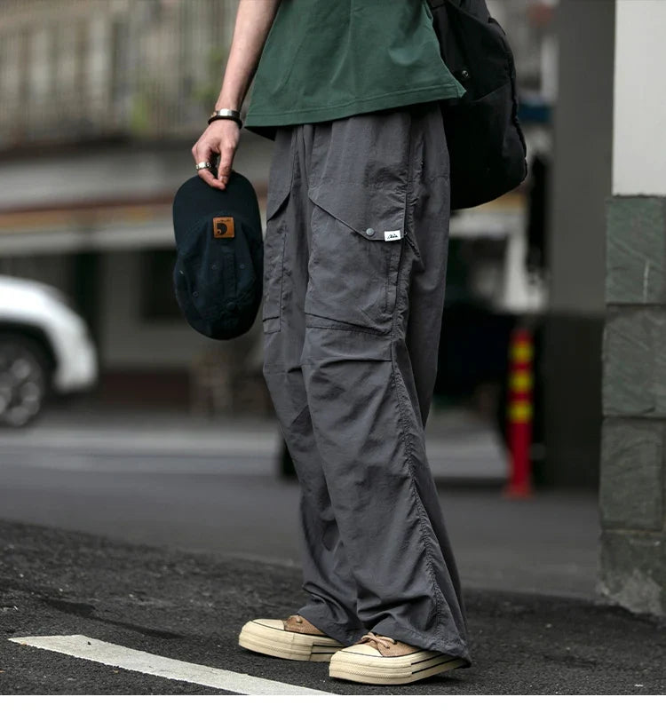 Spring Summer Korean Outdoor Functional Waterproof Cargo Pants For Men Clothing Harajuku Joggers Casual Breathable Pants Male