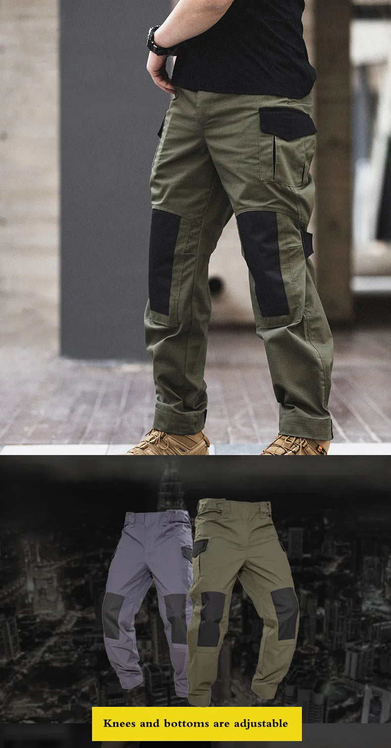 Men Hunting Tactical Cargo Pants  Green Hiking Trousers Multi Pockets Gray Uniform Paintball Airsoft Autumn  Work Clothing