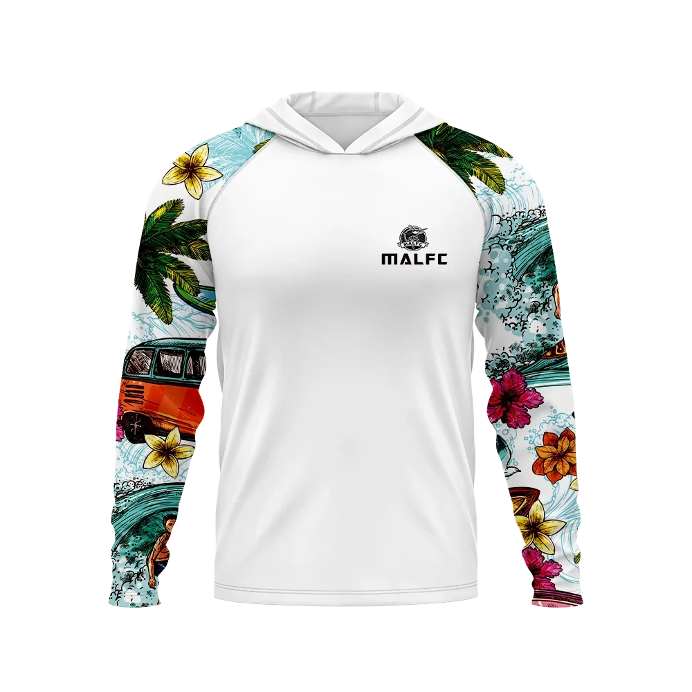 Men Hood Fishing Shirt long sleeve fishing t shirt uv protection Fishing Apparel