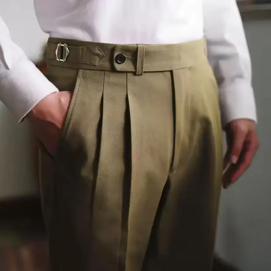 2024 Men Spring Autumn New Solid Business Casual Suit Pants Men Formal Wear Office Trousers Male Long Straight Pants