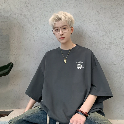 Men's T-shirts Oversized Summer Casual Wear 3XL White Cotton Tshirt for Men Funny Anime Print Men Tee Shirts New Clothes