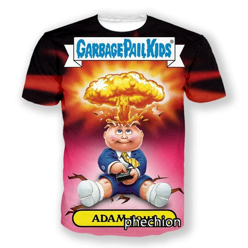Cartoon Garbage Pail Kids Graphic T-shirts 3D Print Kid Anime Tees Fashion Men Women Short Sleeve O-Neck Tshirt Harajuku Y2k Top