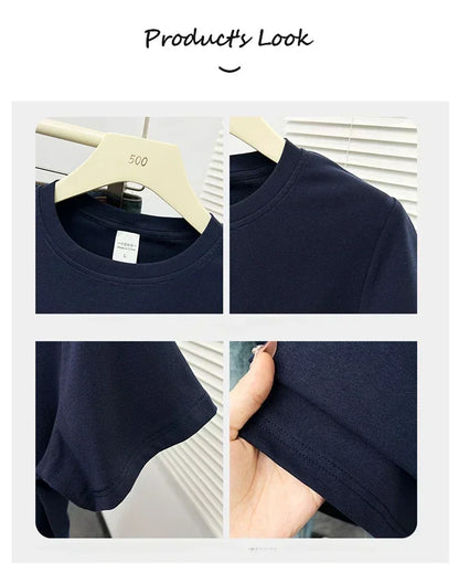 2026 Summer New High Quality Casual Plus Size T Shirt Sexy Short Sleeved Sleeves Fashion Trend Solid Women Clothing Y2k Tops