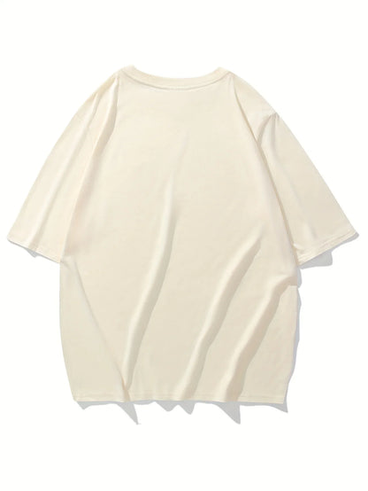 Men's Summer 100% Cotton Fashion 1898 Brooklyn New York Loose Casual Sports Round Neck Short Sleeve T-shirt Versatile Top