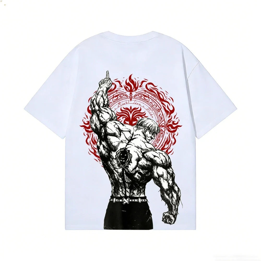 Lion's Sin of Pride Escanor Anime T-shirt High-quality Streetwear Men's Clothing and Women's Clothing 2026 Summer New T Shirt