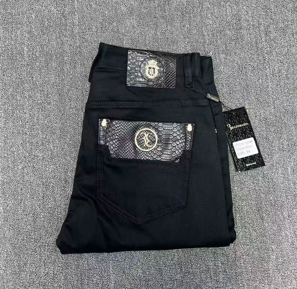 Jeans Men 2026 Spring Summer new fashion Embroidery comfortable elasticity outdoors Big size 34-42 Pants