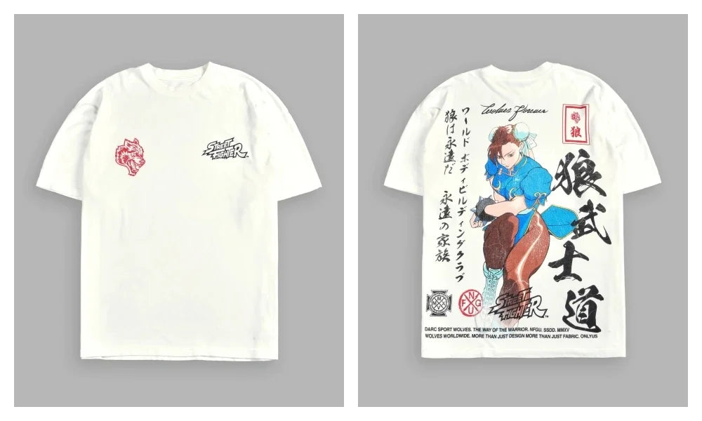 WOLVES CLUB STABILITY "PREMIUM" OVERSIZED TEE IN BLACK Summer Men's and Women's T-shirt Fashion Loose Printed Tops
