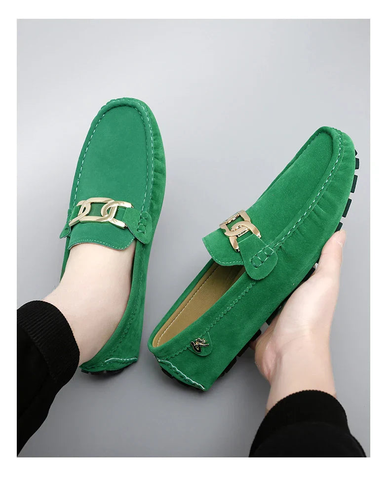 2025 New Handmade Beanie Shoes Men's Soft Sole Slip-On Casual Lazy Shoes Breathable Trbottomy Easiest for Match Large Size