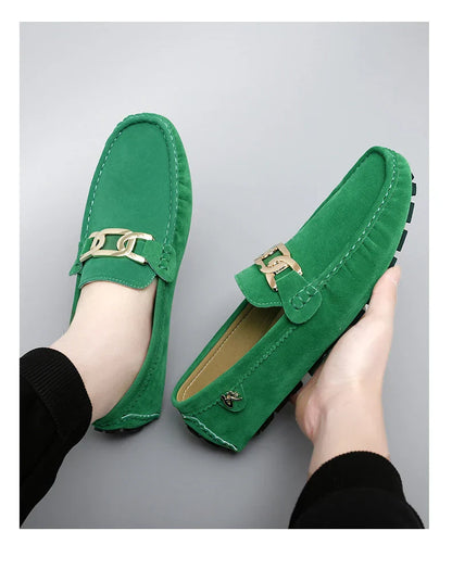 2025 New Handmade Beanie Shoes Men's Soft Sole Slip-On Casual Lazy Shoes Breathable Trbottomy Easiest for Match Large Size