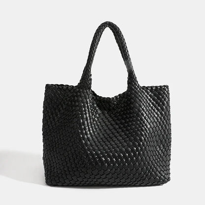 Designer Knitting Fashion Ladies Handbags And PU leather Large-capacity Women's single-shoulder bag Beach Travel Bags