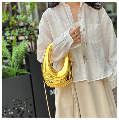 Acrylic Going Out Handbag Ins Famous Fashion Glossy Women's Dinner Bags Diagonal Span Wrist Bag Shoulder Messenger Bag