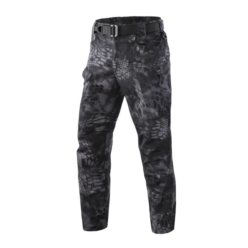Men New Tactical Pants Multiple Pockets Waterproof Abrasion Resistant Cargo Trousers Outdoors Hiking Climbing Training Pant
