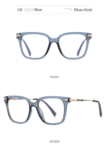 Women's  Reading Glasses Anti Blue Light Geometric Pink Frame Myopia Astigmatism Prescription Glasses  Women  PFD2129