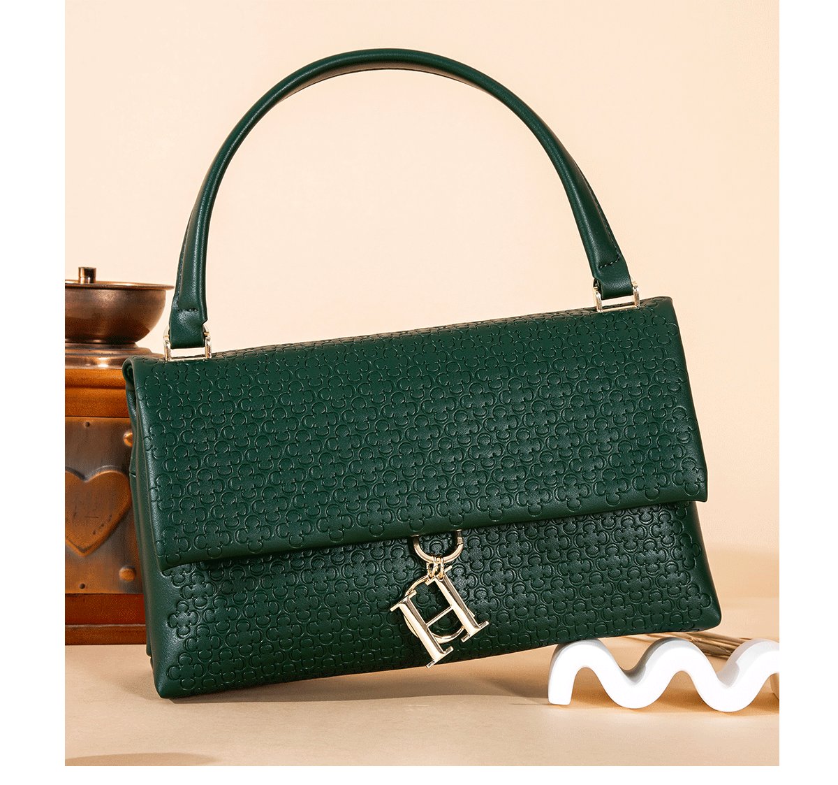Metal Accessories Solid Color Elegant Simplicity Women's Shoulder Bag Unique Fashion Printed Women's Handbag