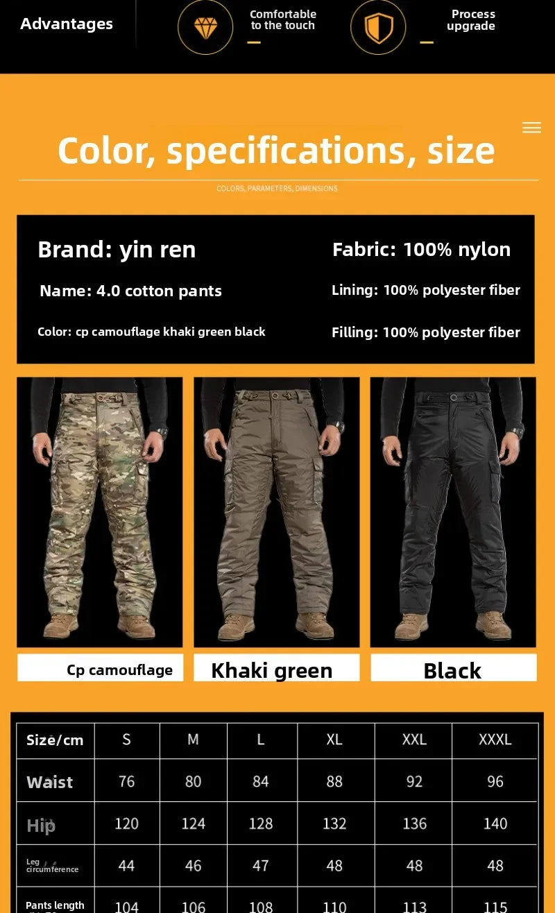 Winter Outdoor Camouflage Tactical Military Warmth Mountaineering Hiking Men Splash and Wind Proof Ski Pant