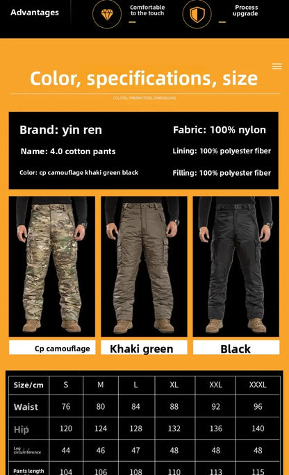 Winter Outdoor Camouflage Tactical Military Warmth Mountaineering Hiking Men Splash and Wind Proof Ski Pant