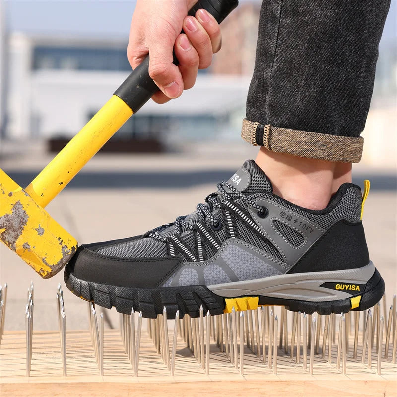 Latest 2024 Fashion Insulation 10KV Men Safety Work Shoes Sneakers Steel Toe Anti Smashing Indestructible Male Footwear