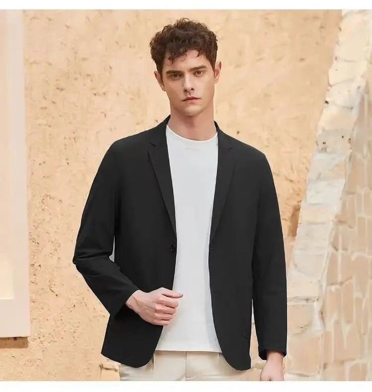 Summer Lightweight Sun Protection Blazer for Men - Stylish, Breathable, Casual, Icy Sensation, Lightweight, Silky Elastic Blazer