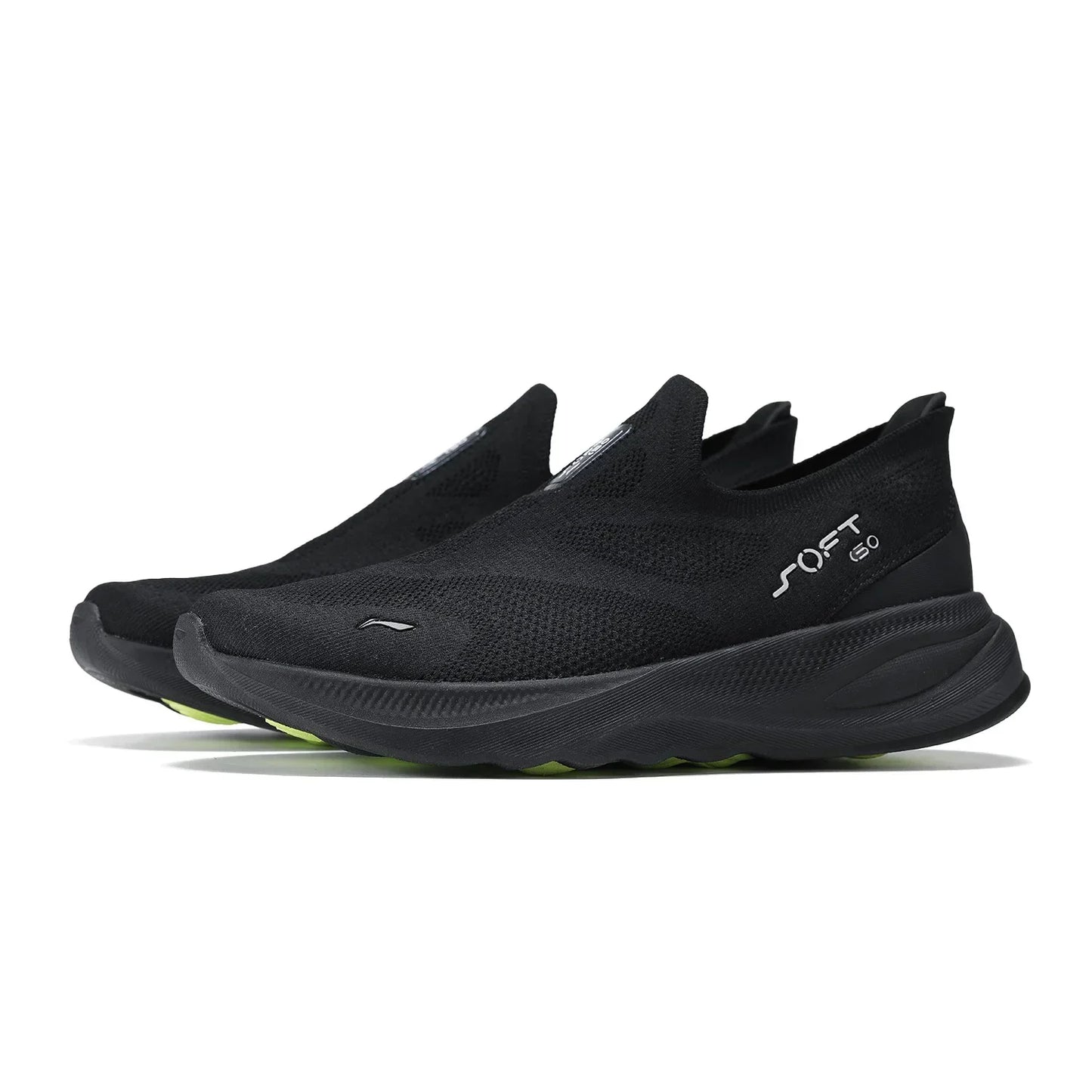 Men's SOFT GO 2 KNIT Slip-on Casual Walking Shoes Cushion Comfy Stable LiNing Mesh Jogging Daily Sports Sneakers AGLV017