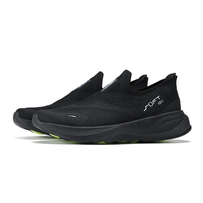 Men's SOFT GO 2 KNIT Slip-on Casual Walking Shoes Cushion Comfy Stable LiNing Mesh Jogging Daily Sports Sneakers AGLV017