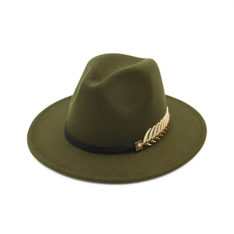 1 Pcs New Fashion Unisex Men Women Hat Woolen Wide Brim Jazz Cap Hats Hats for Women Sombrero Cawboy Fedora