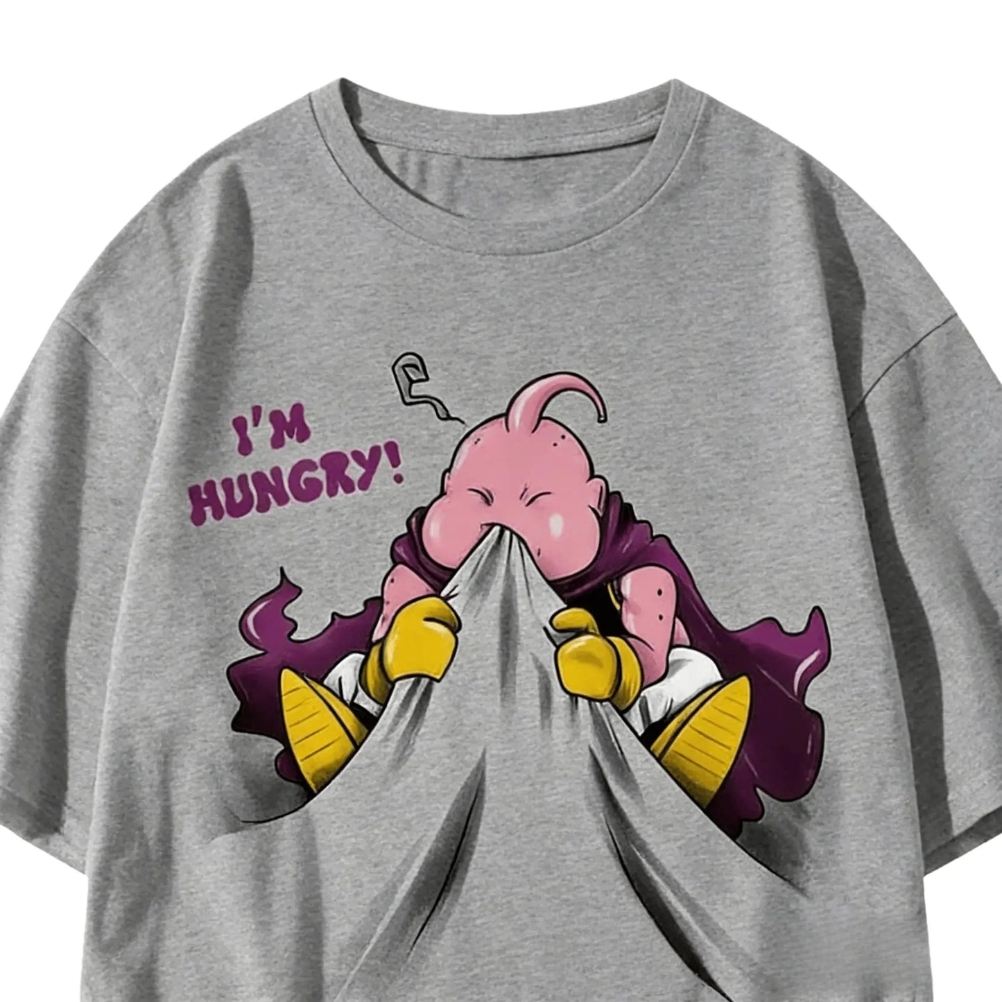 2026 Summer Dragon Ball Majin Buu Vintage Anime T-shirt Men's Pure Cotton Casual Loose Sports Daily Top