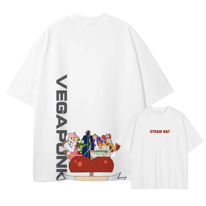 One Piece Straw Hat Pirates Unisex T-shirt 2026 Summer New Anime Double-sided Printed Casual Parent-child Short Sleeved Shirt