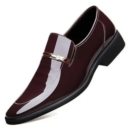 Patent Leather Men's Formal Shoes Casual Business Social Shoe Male Bright Upper Spring Autumn Cheap Clearance Not 2025 Style New