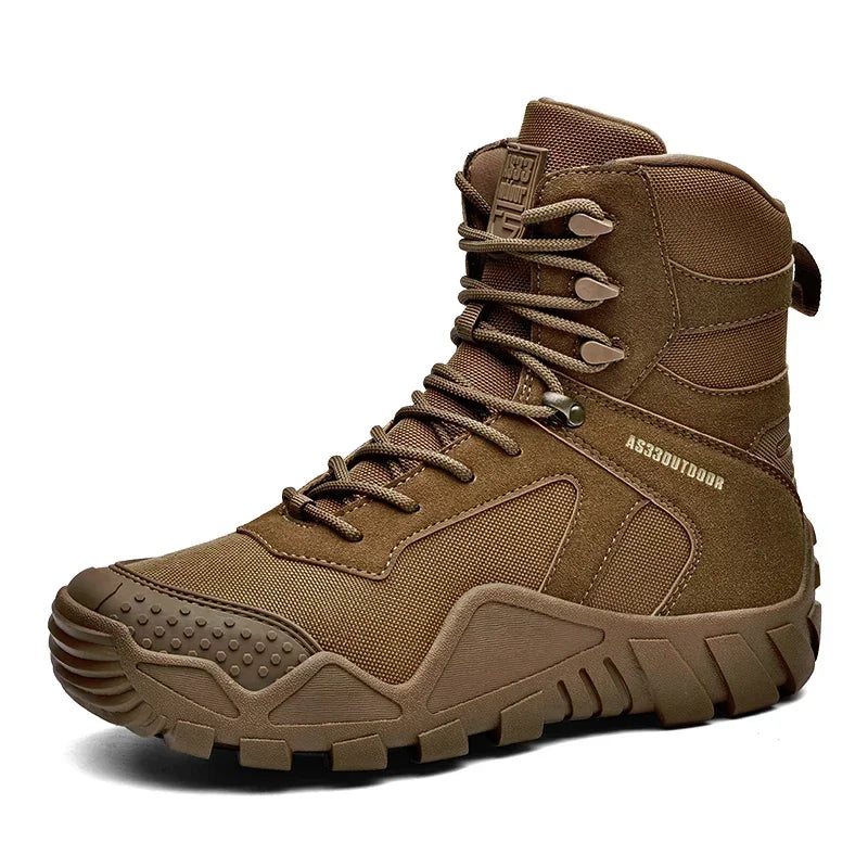 Outdoor High Top Mens Waterproof Fashion Platform Sneakers Ankle Botas Casual Shoes Combat Boots Male Black Large Size 47