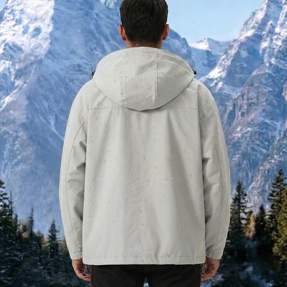 Men's Outdoor Jacket Waterproof Windbreaker Sports Climbing Trekking Multiple Pockets Skiing Softshell Zipper Hooded Jackets