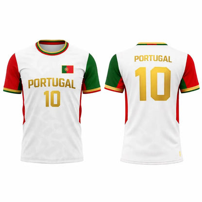 2026 New Portugal Flag Print Jersey Men's Breathable Quick-Drying Sportswear Summer Unisex Training Apparel Adult Fan T-Shirt