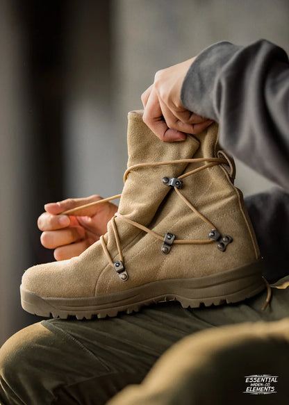 Men's Vintage High-top Desert Boots Outdoor Cowboy Boots Indestructible Work Shoes Winter Safety Shoes