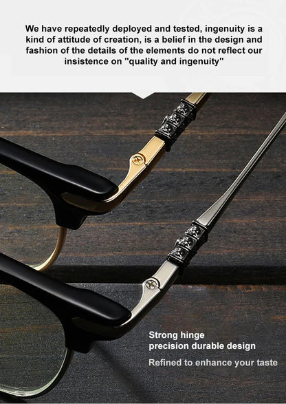 Classic Men's Square Frames Personalized Business Blue Light Blocking Can Be Customized Reading Glasses Myopic K002