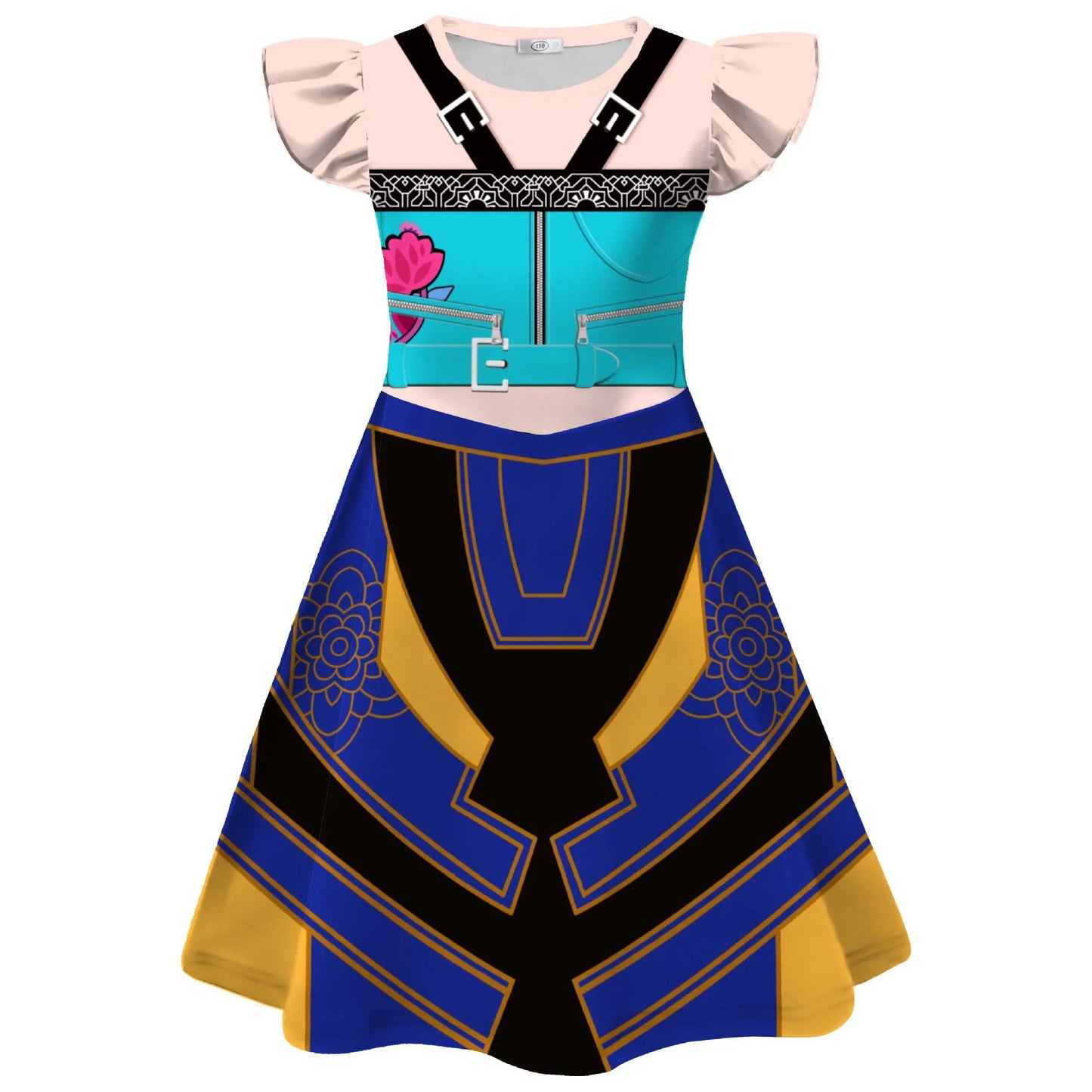 Popular Movie Hallyu Girl Group Black And White Girl Dress With Sequin Print, Party Role-Playing Costume