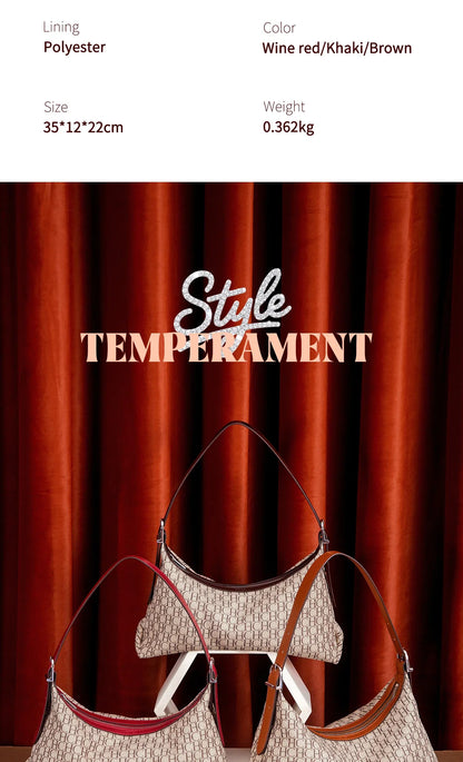 Fashion Classic Retro Women's Handbag 2025 Autumn/Winter Business Commuter Large Capacity Leisure Bag Shoulder Bag