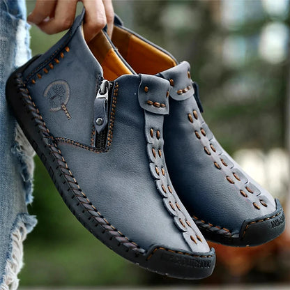 2026 New Style Comfortable Loafers Fashion Ethnic Style Casual Shoes Men's Slip-on Spring Breathable Boots Plus Size Ankle Boots