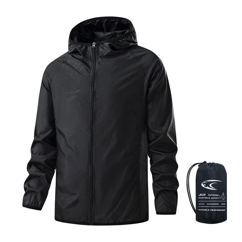 Men's Women's Waterproof Hiking Jackets Quick Dry Sun Protective Windbreaker Unisex Camping Climbing Outdoor Rain Coat