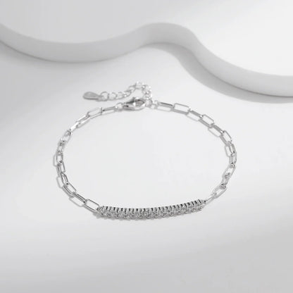 Sparkling D Color Moissanite Bracelet 925 Sterling Silver Lock Stackable Trendy Bracelets For Women Jewelry With Gift Box