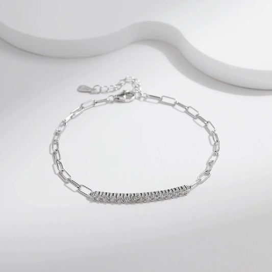 Bracelet Moissanite Étincelant Couleur D Fermoir Argent Sterling 925 Bracelets Superposables Tendance Pour Femmes Bijoux Avec Boîte Cadeau