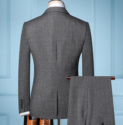 S-6XL Jacket Vest Pants Casual Plaid Retro Business Men's Suit 3Pcs or 2Pcs Set Groom Wedding Dress Blazer Waistcoat Trousers