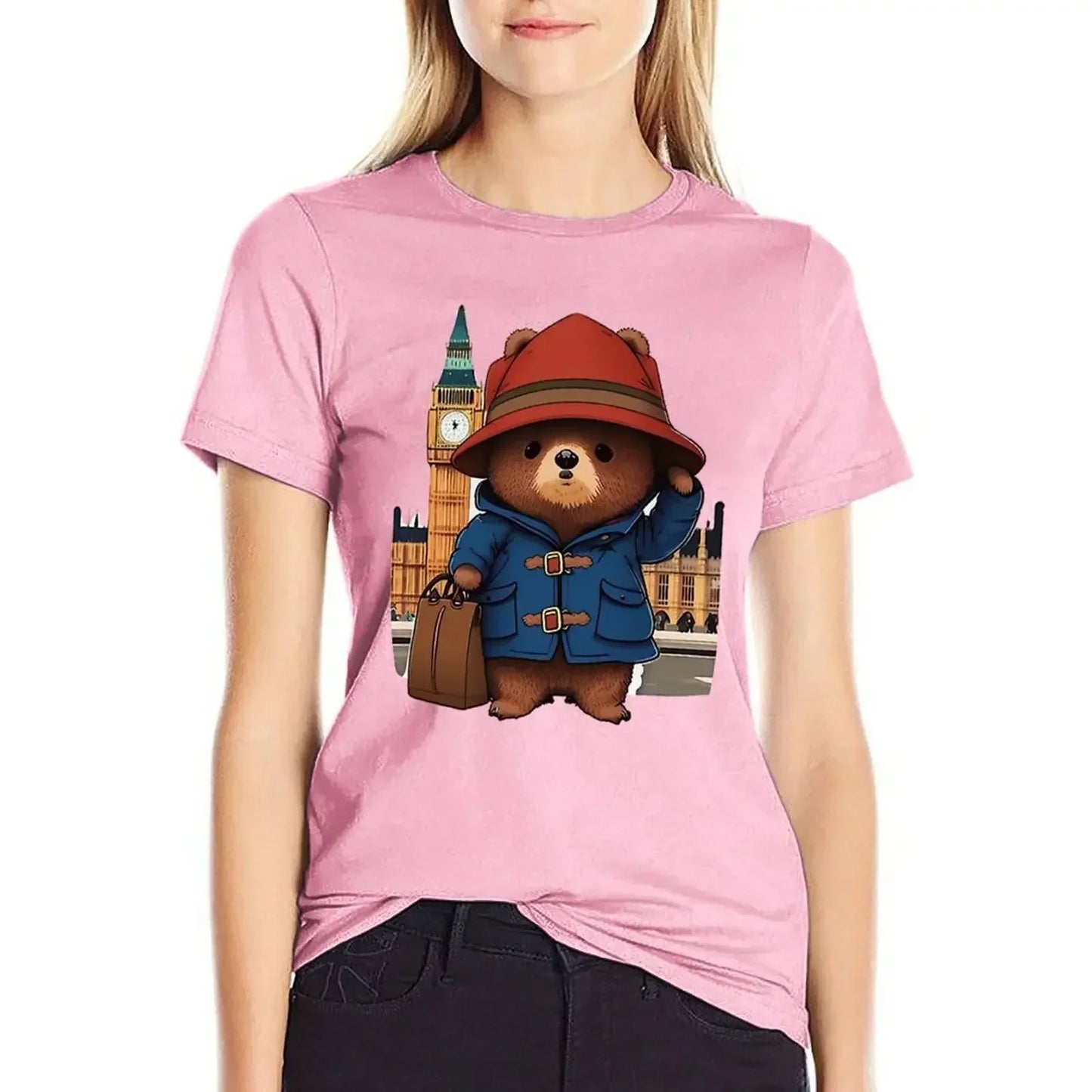 Paddington Bear in London T-shirt summer clothes hippie clothes T-shirts for Women  shirts women