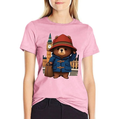 Paddington Bear in London T-shirt summer clothes hippie clothes T-shirts for Women  shirts women