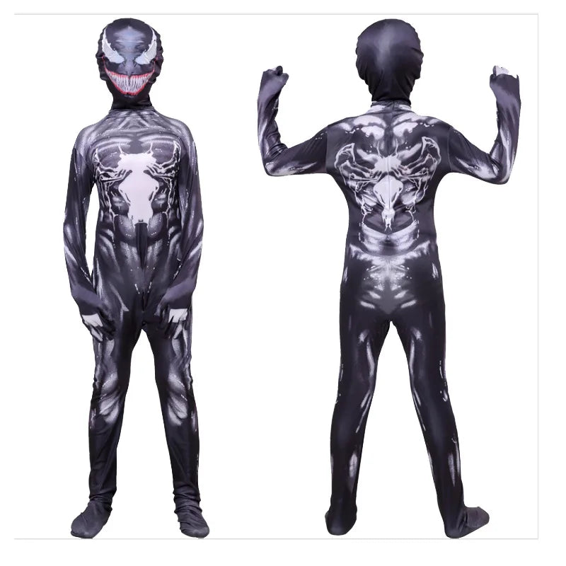 New Venom Costume Cosplay Superhero Venom Spiderman Costumes Cuit Jumpsuit Bodysuit Anime Halloween Adult Kids Children Boys